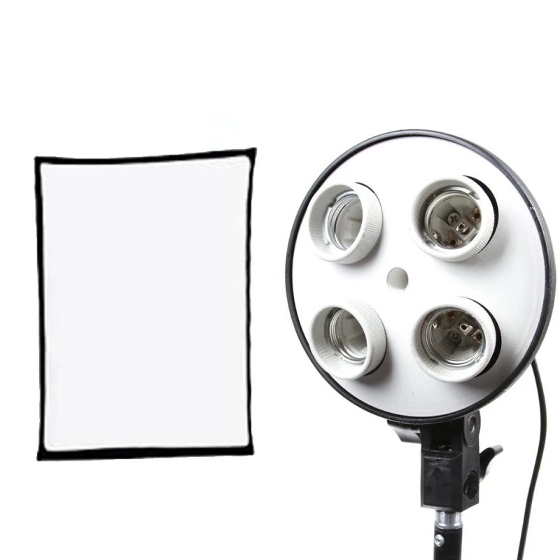 4 Socket Bulb Holder with Softbox 50 By 70